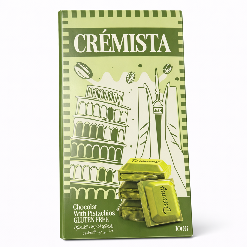 Tablette Crémista Chocolat au Lait & Pistaches 100g Dreamy