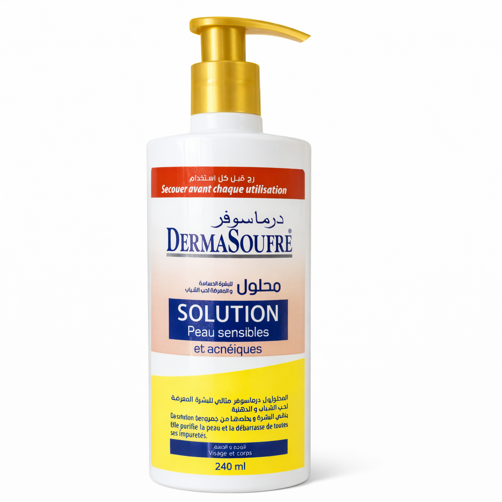 Solution Peaux Sensibles & Acnéiques 240ml DermaSoufre