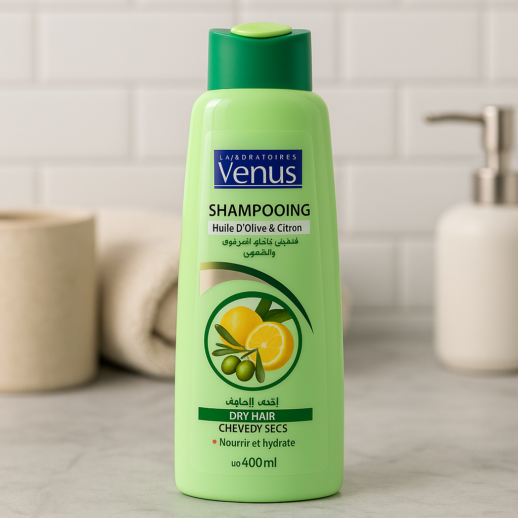 Shampooing Huile d’Olive & Citron 400 ml Venus