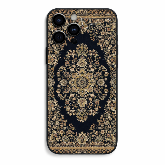 Coque iPhone motif tapis persan floral – protection antichoc
