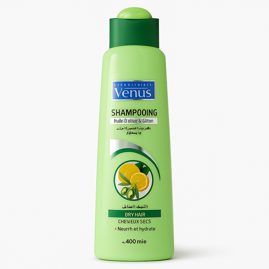 Shampooing Huile d’Olive & Citron 400 ml Venus