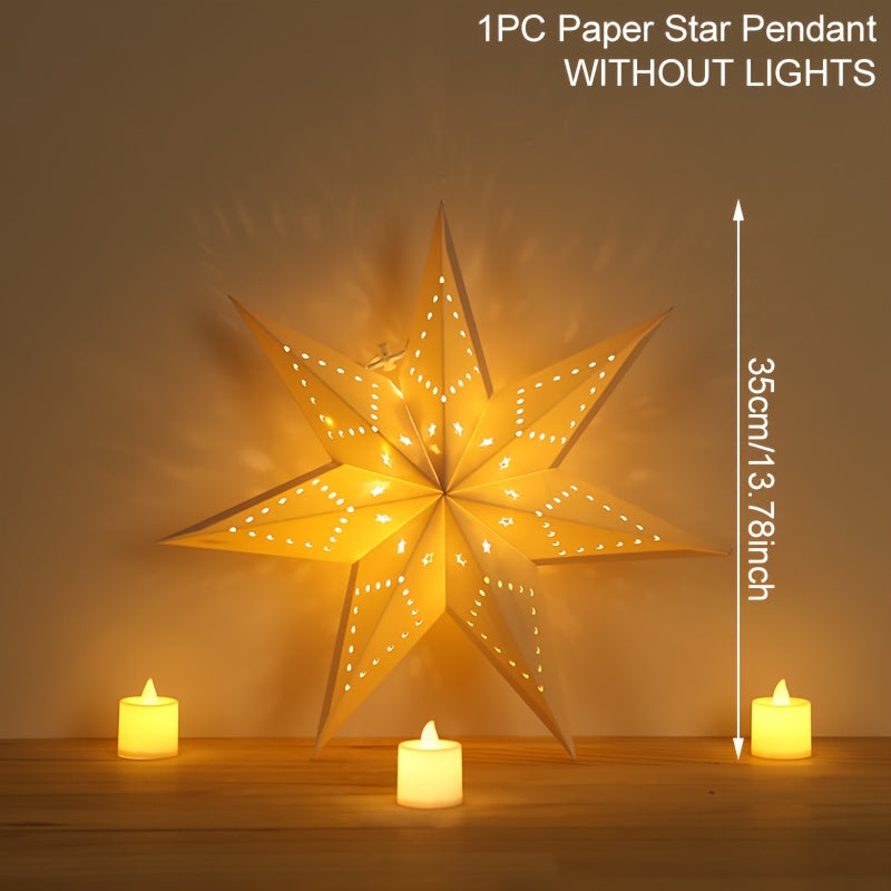 Abat-jour étoile en papier ajouré – Suspension décorative spéciale Ramadan