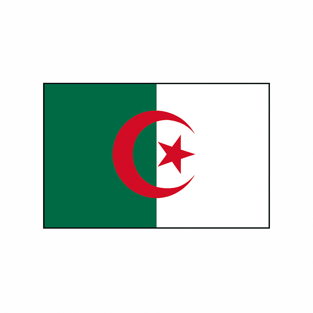 Drapeau Algérie 1,5m x 90cm 100% Polyester