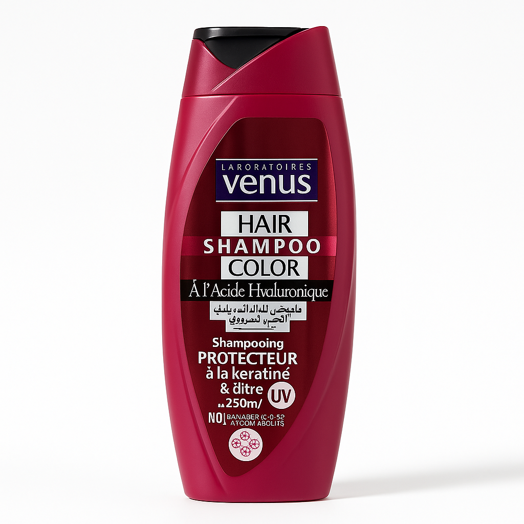 Shampoing Color Protect à la Kératine & Acide Hyaluronique 250ml Venus