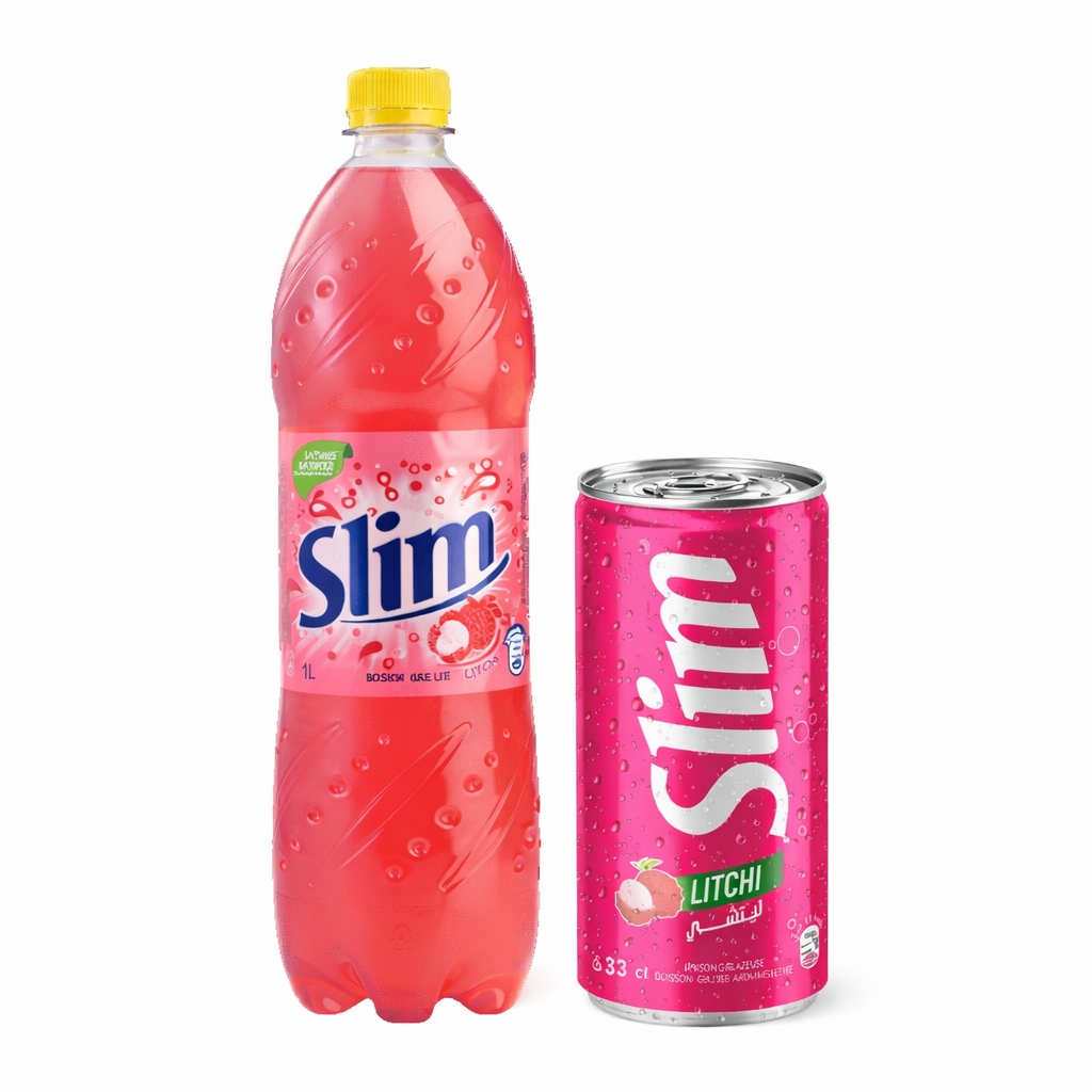 Slim Litchi Canette 33cl & Bouteille 1L