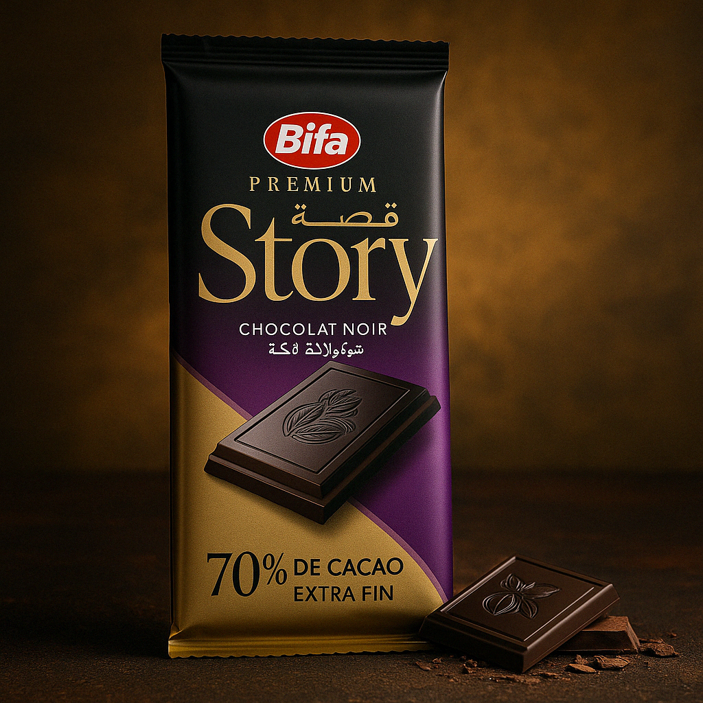 Chocolat Noir Extra Fin 70% Cacao 100g STORY Bifa
