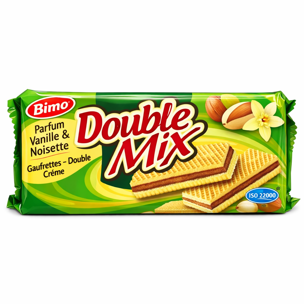 Gaufrettes Bimo Double Mix – Double crème 200g