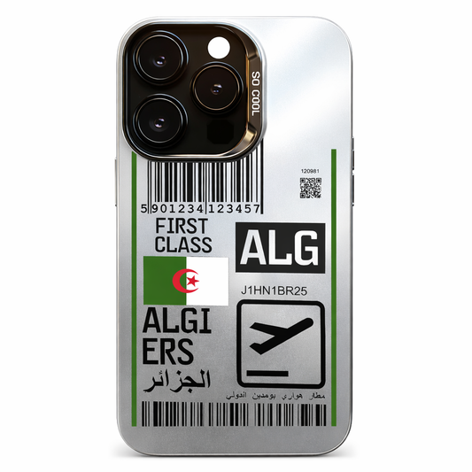 Coque iPhone style passeport algérien – étui mat antichoc – protection complète