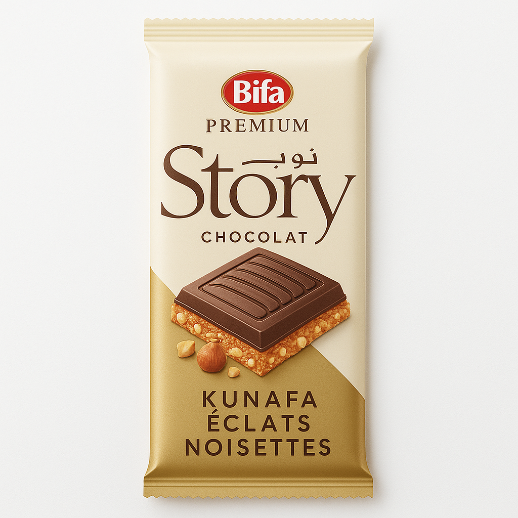 STORY by BIFA – Chocolat au lait Fourrage Kunefe & Noisettes 115g
