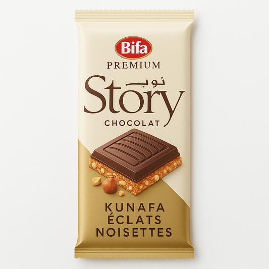 STORY by BIFA – Chocolat au lait Fourrage Kunefe & Noisettes 115g
