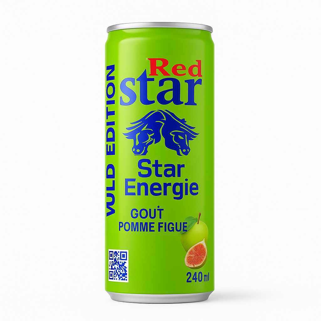 Red Star Énergie – Saveur Pomme & Figue 24cl