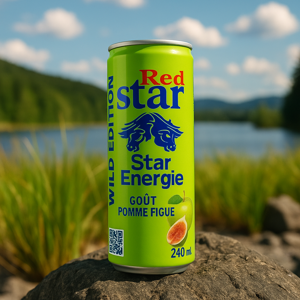 Red Star Énergie – Saveur Pomme & Figue 24cl