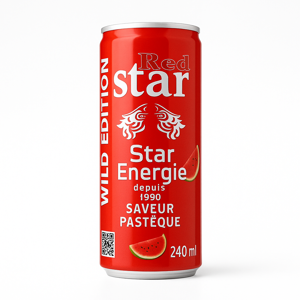 Red Star Énergie – Saveur Pastèque 24cl