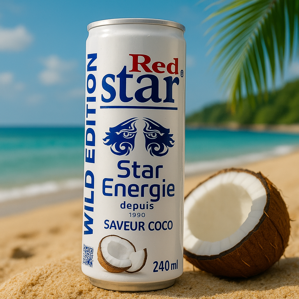 Red Star Énergie – Saveur Noix de Coco – 24cl