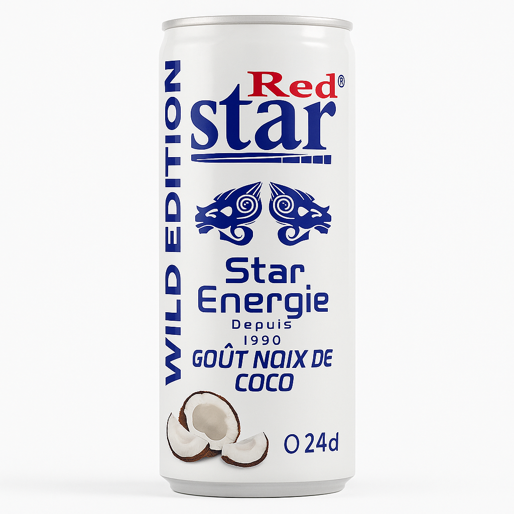 Red Star Énergie – Saveur Noix de Coco – 24cl