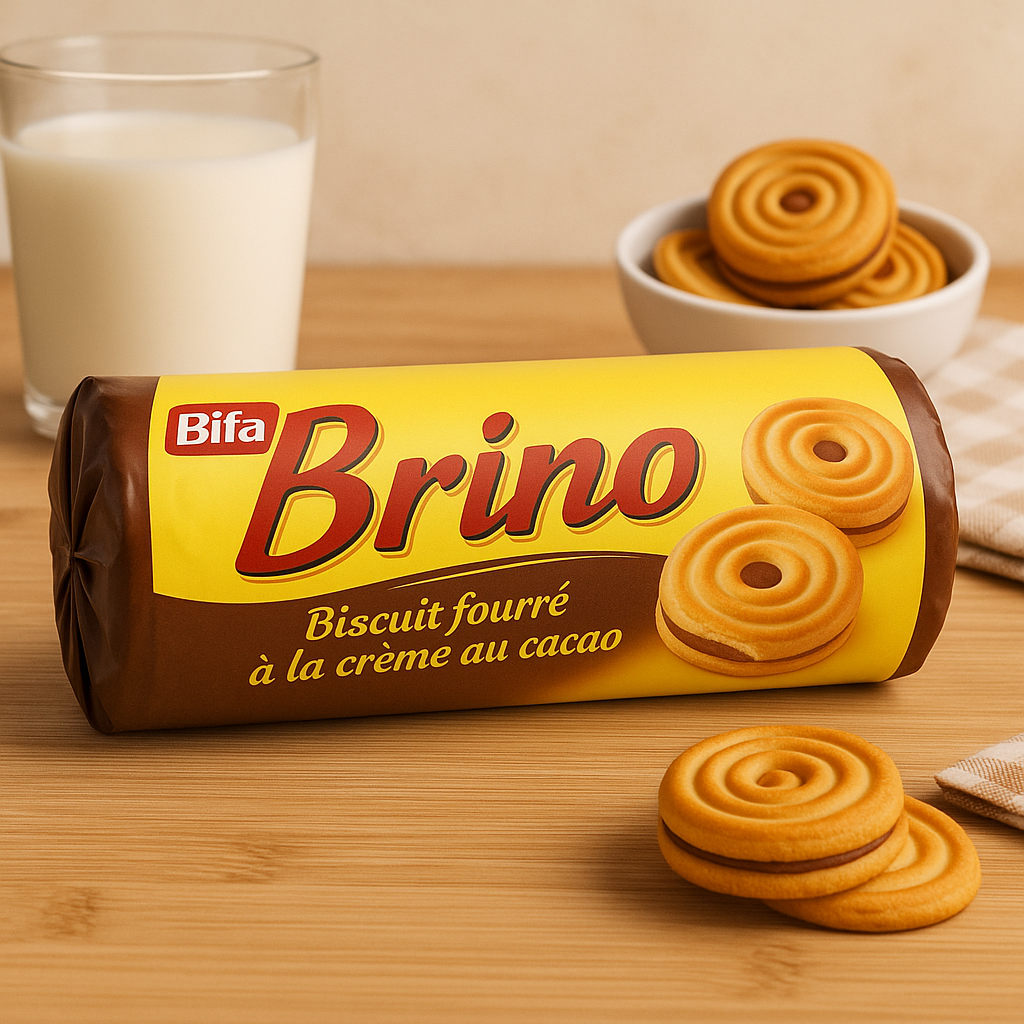 Brino Biscuit fourré à la crème cacao 105g Bimo