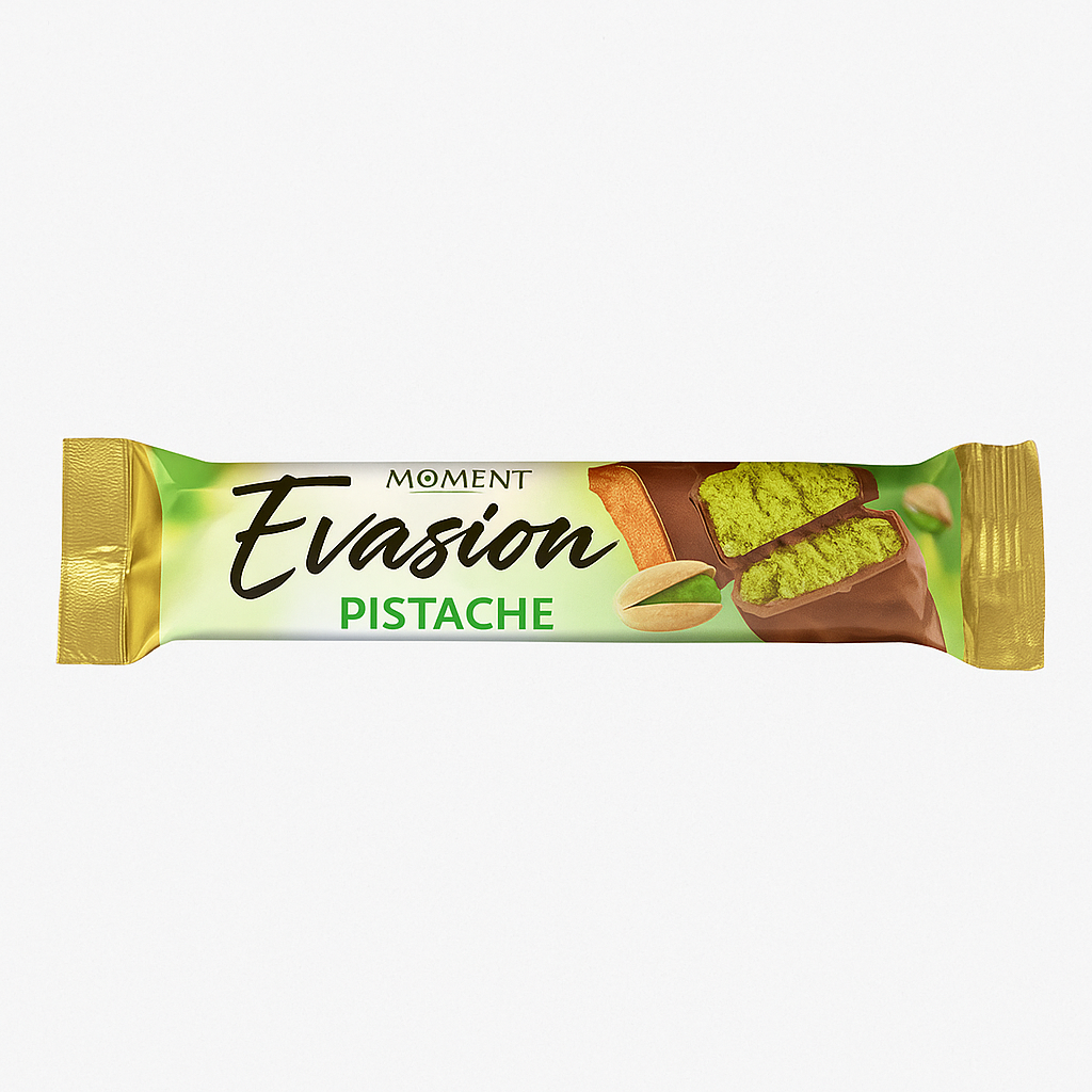 Barre Chocolat Fourrage Pistache & Feuillantine - Évasion 37g