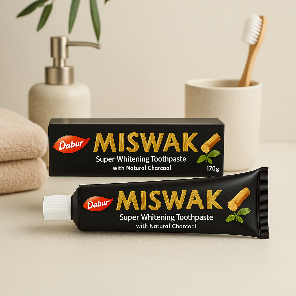Dentifrice Dabur Miswak au Charbon Actif 170g