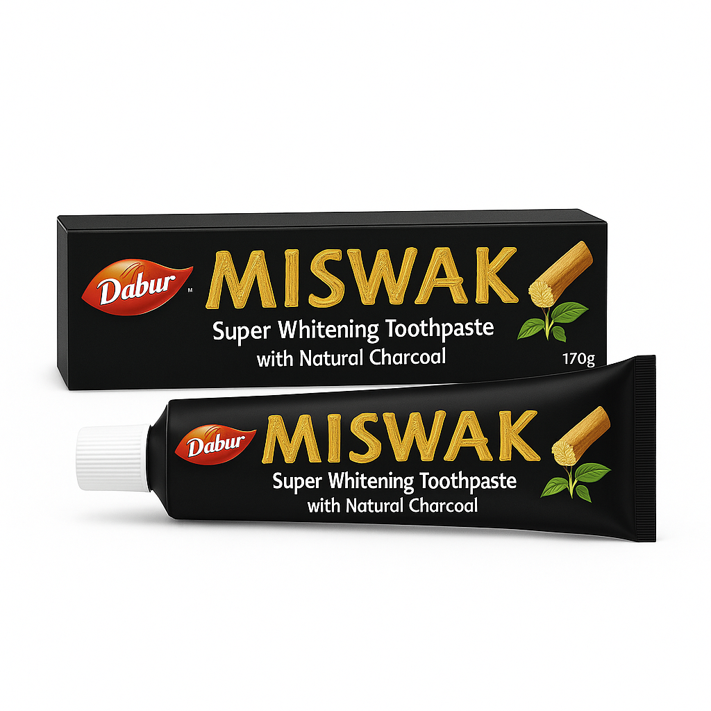 Dentifrice Dabur Miswak au Charbon Actif 170g