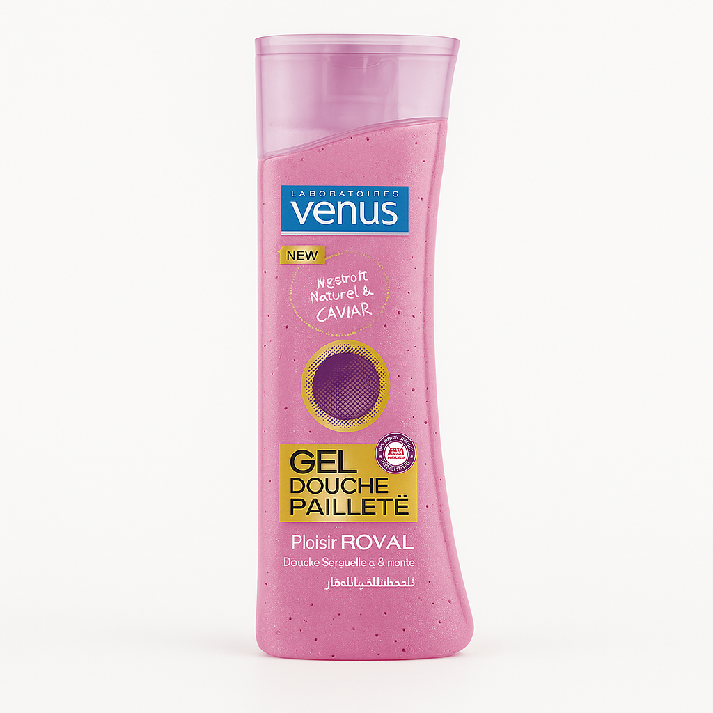 Gel Douche exfoliant Pailleté extrait de Caviar 240ml Venus