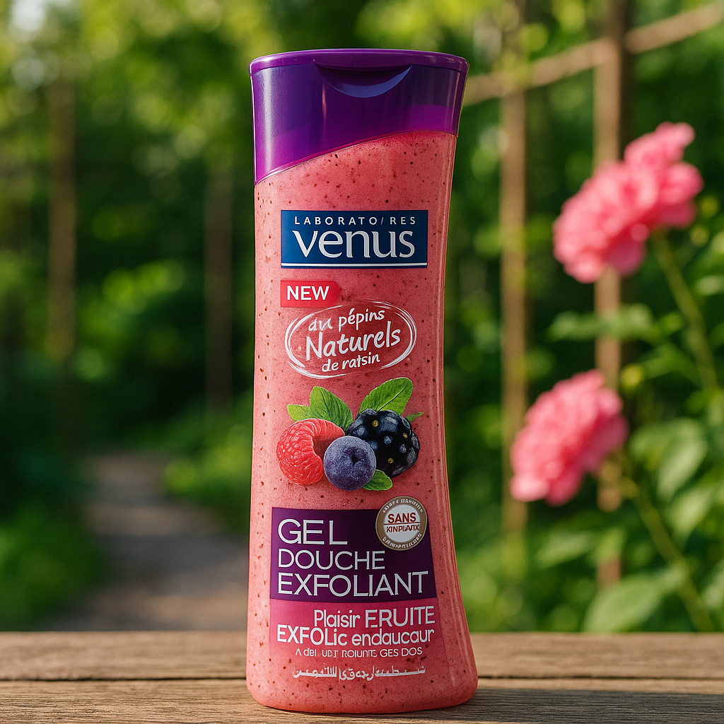 Gel Douche Exfoliant Raisin & Fruits des Bois 240ml Venus