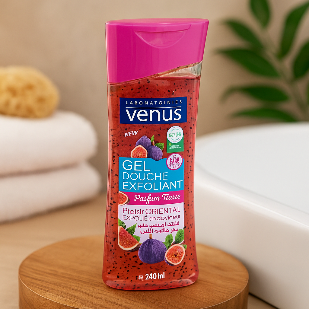 Gel Douche Exfoliant Figue & Graines Naturelles Venus 240ml