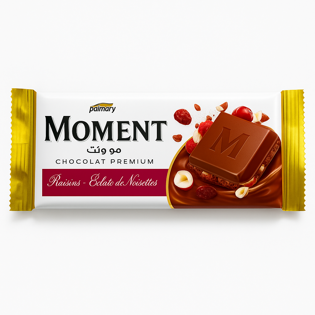 Moment Chocolat Raisins & Noisettes – 100g Palmary