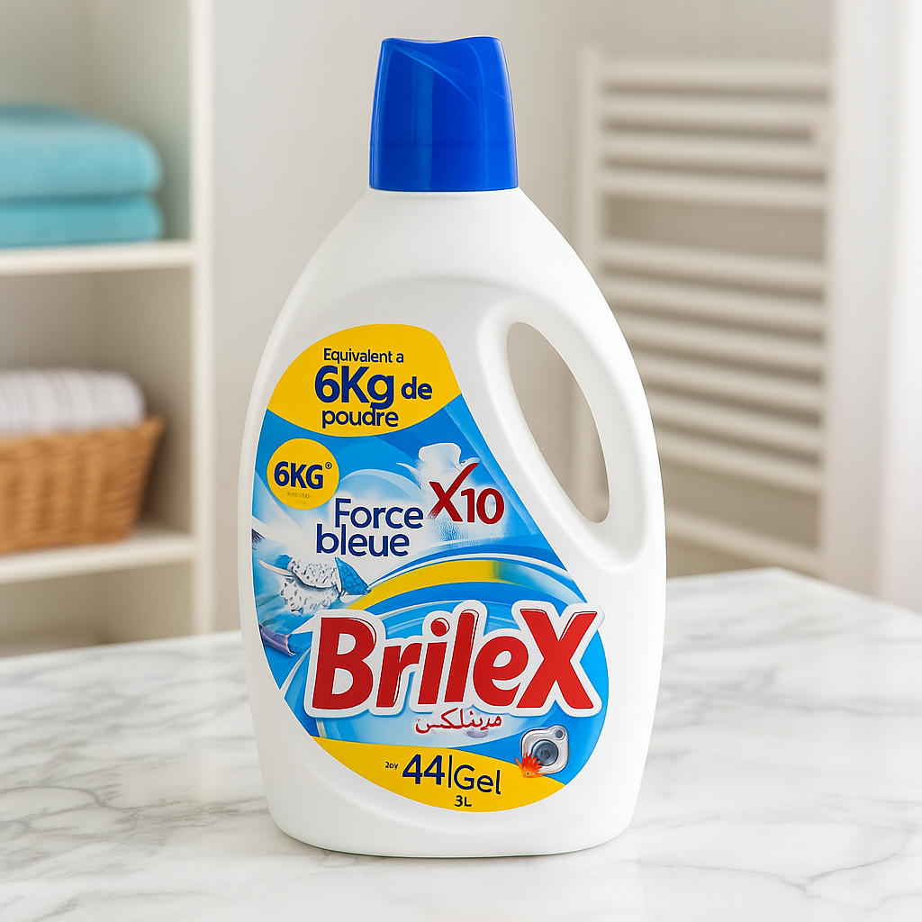 Brilex Force Bleue Lessive Liquide 3L