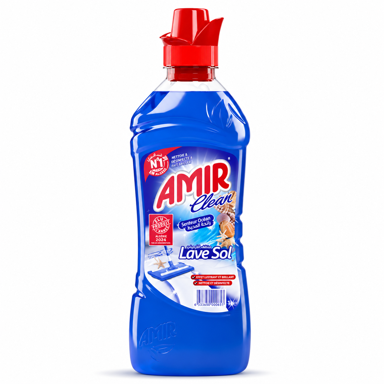 Amir Clean Océan 1 L – Nettoyant Sol Multi-Usages