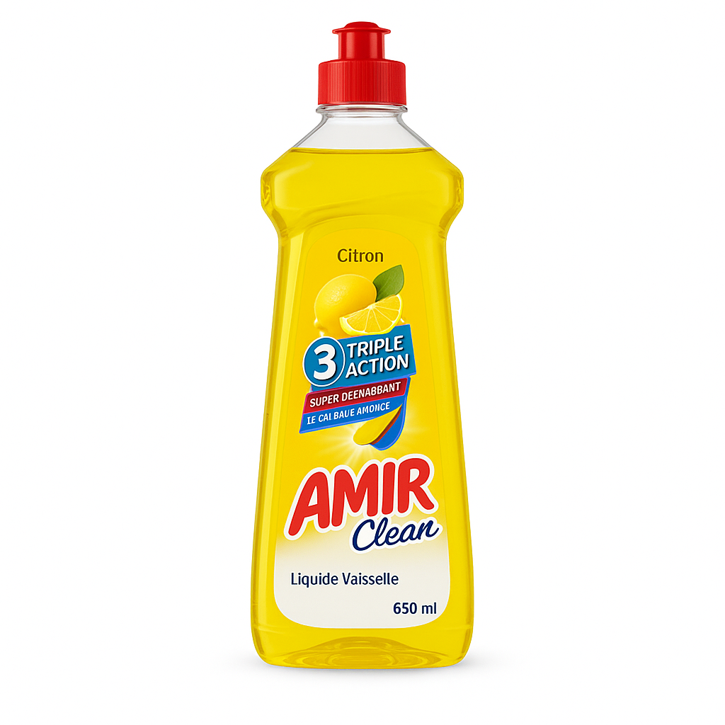 Liquide Vaisselle Citron 650ml Amir Clean