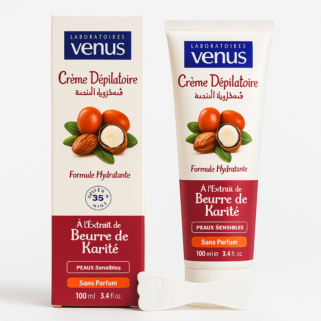 Crème Dépilatoire au Beurre de Karité 100ml Venus