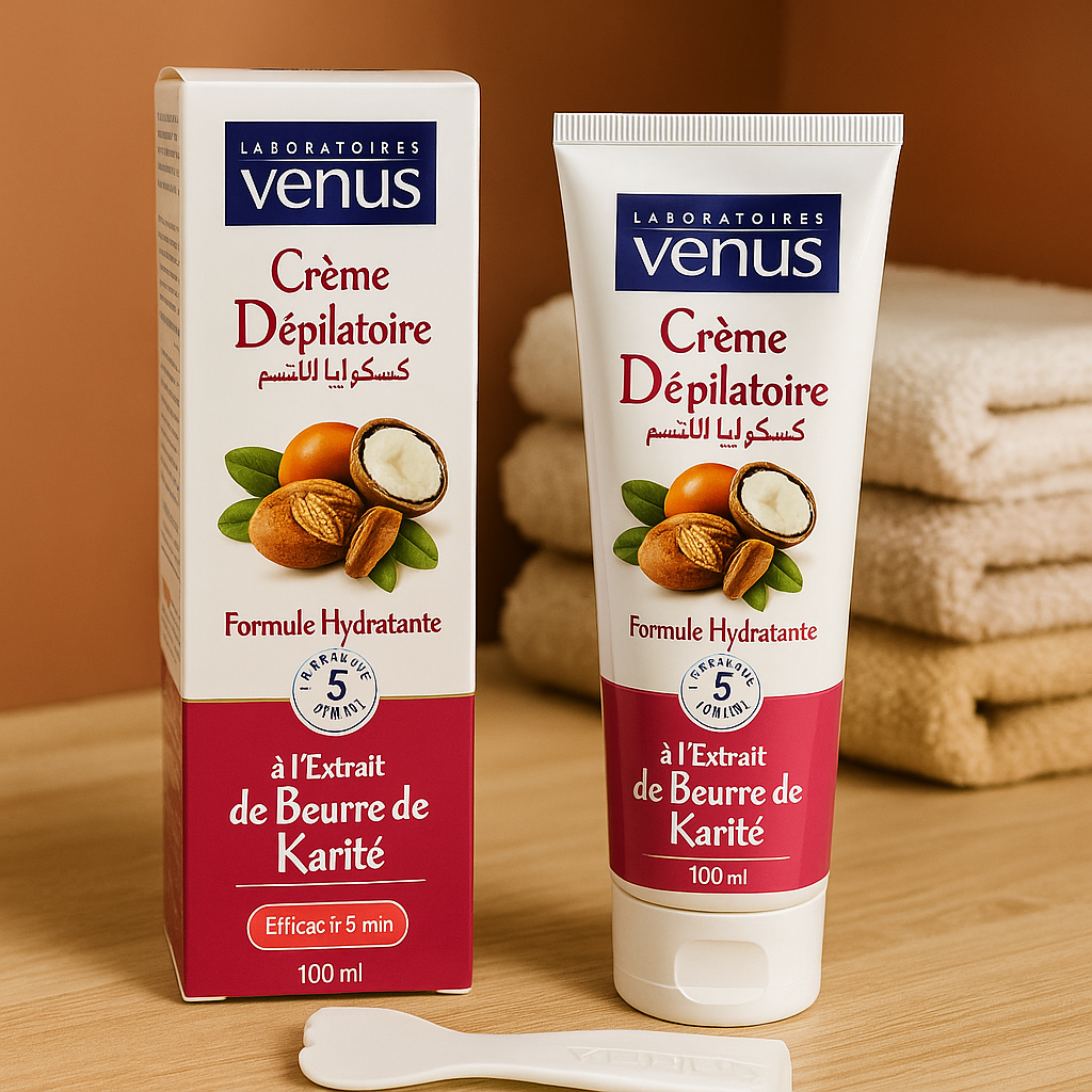 Crème Dépilatoire au Beurre de Karité 100ml Venus