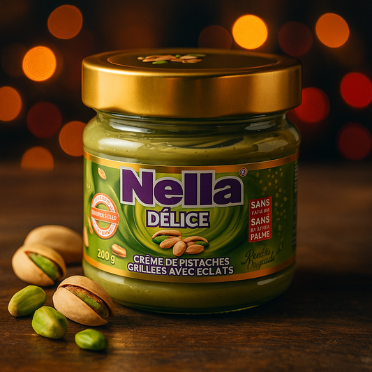 Crème de Pistaches Grillées avec Éclats 200g Nella Délice