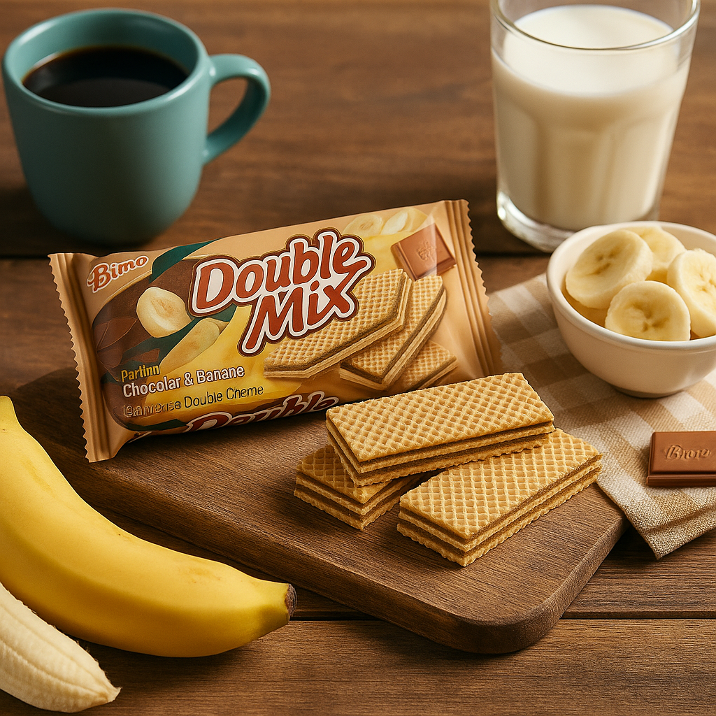 Gaufrettes Chocolat & Banane 200g Bimo Double Mix