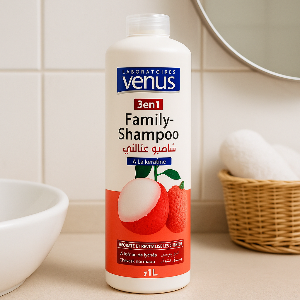 Shampoing 3en1 Kératine Litchi 1L Venus