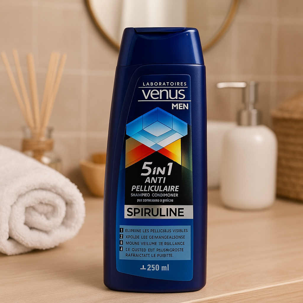 Shampoing 5 en 1 Anti-Pelliculaire Spiruline 250ml Venus Men