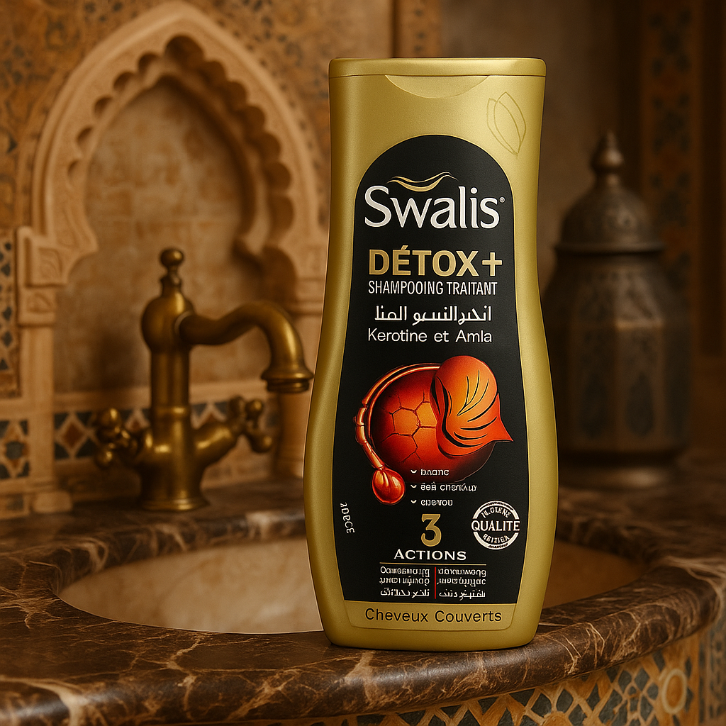 Shampoing Détox+ Kératine & Amla 330ml Swalis
