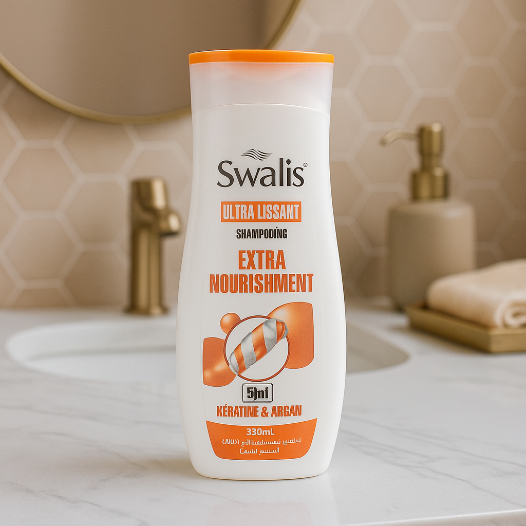 Shampoing Extra Nourishment Kératine & Argan 330ml Swalis