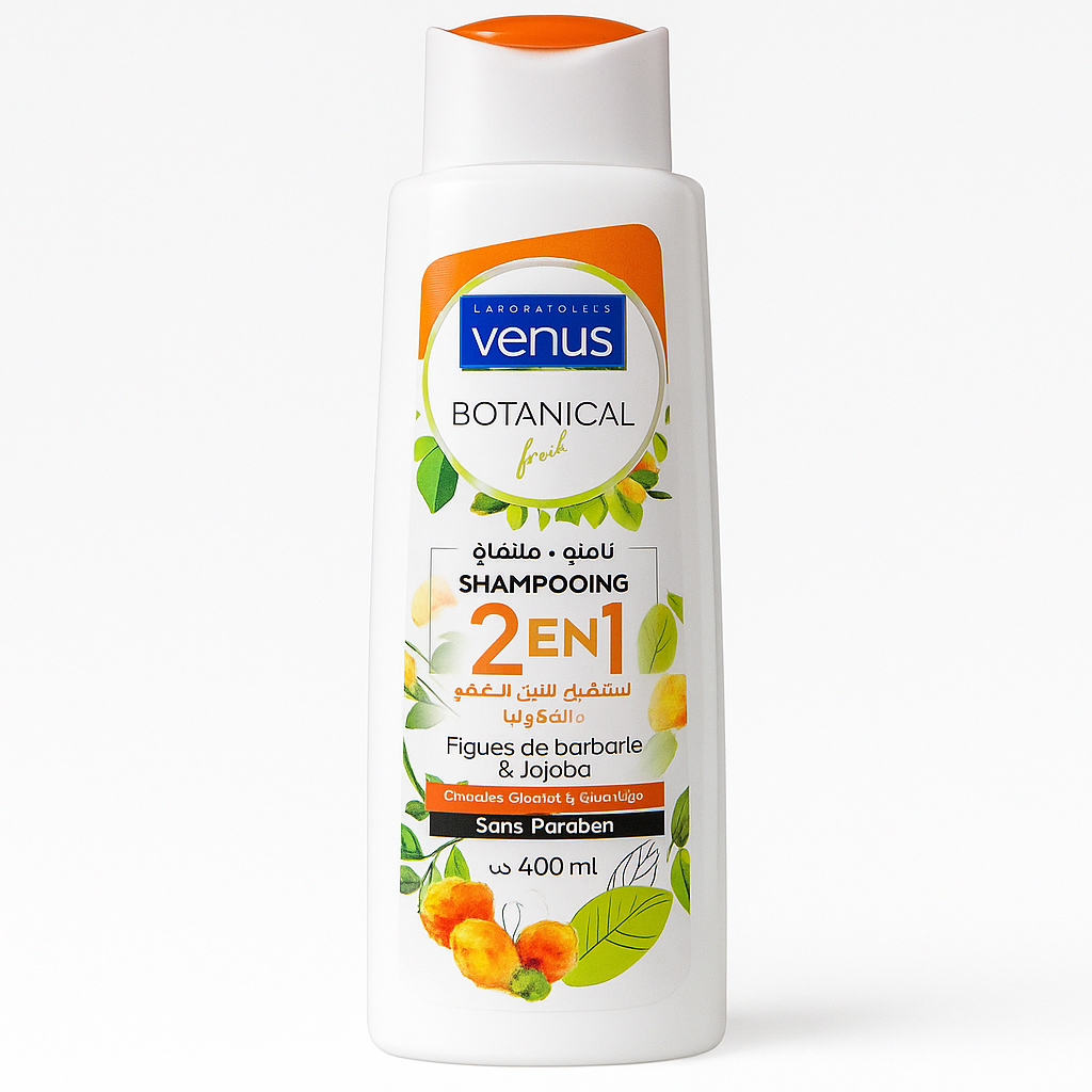 Shampoing Botanical Touch 2-en1 Figue de Barbarie & Jojoba 400ml Venus