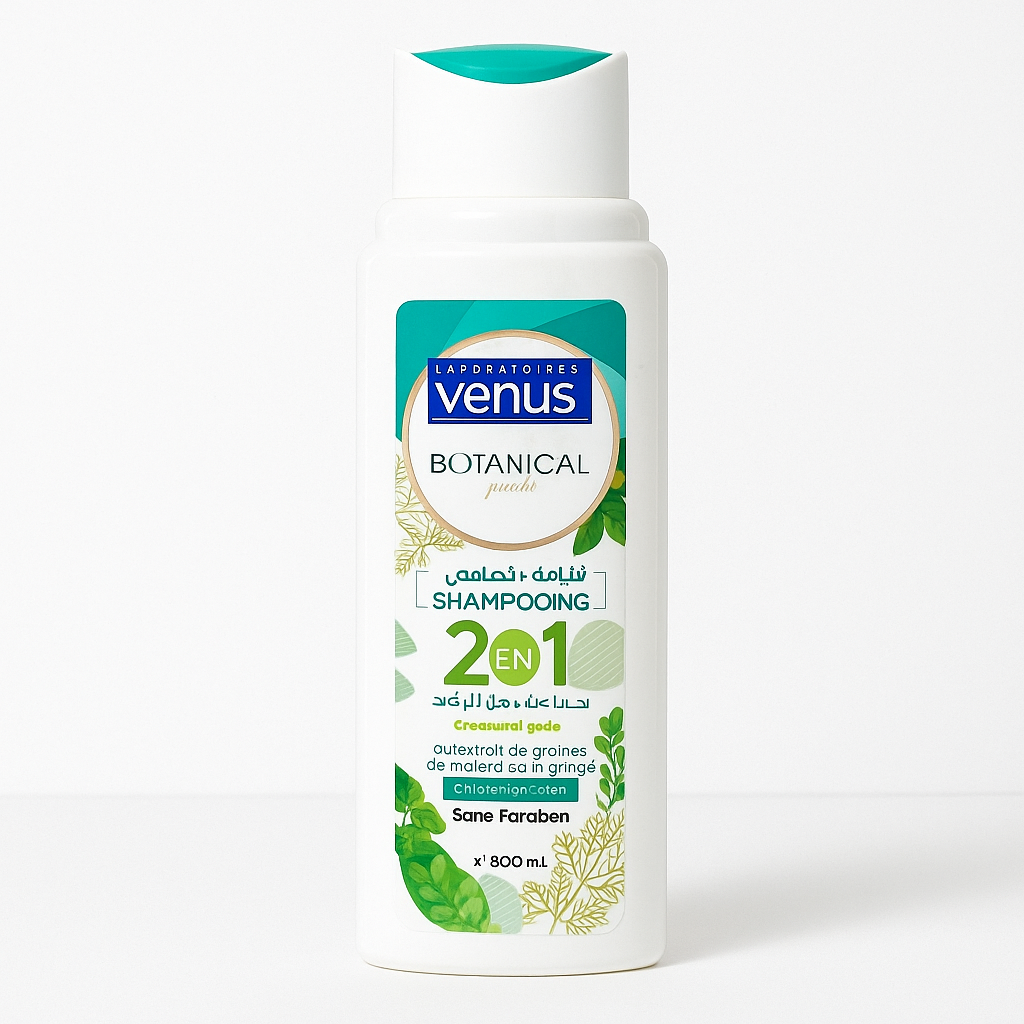 Shampoing Botanical Fresh 2-en-1 Moringa & Cresson 400ml Venus
