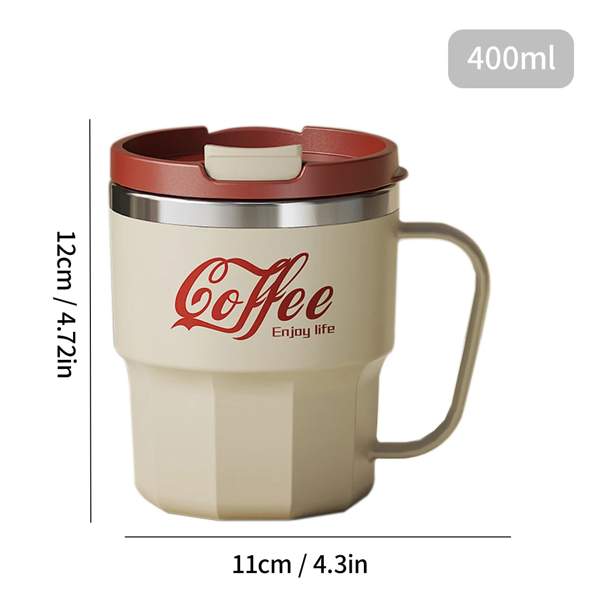 Tasse à café isotherme inox 400ml / 480ml