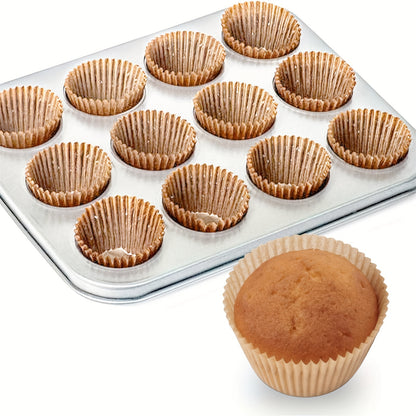 Lot de 200 moules à pâtisserie en papier sulfurisé – Muffins & gâteaux