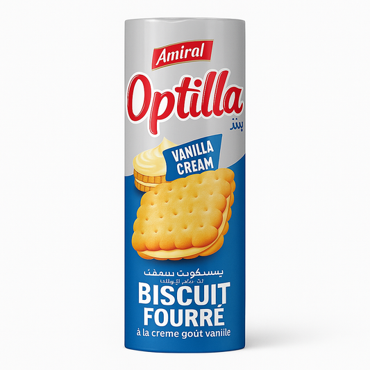 Biscuits Fourrés à la Crème de Vanille 350g Optilla
