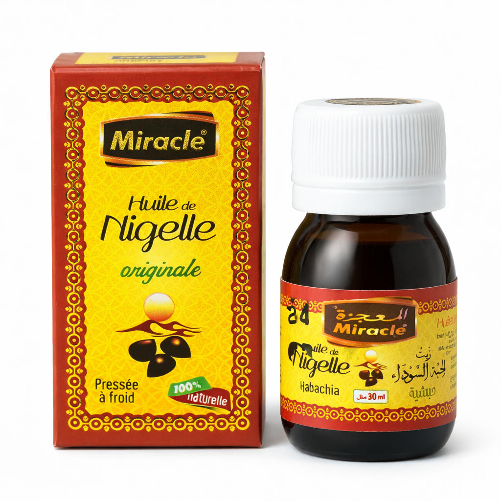 Huile de Nigelle Miracle Originale – Pressée à Froid – 30 ml