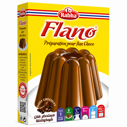 Préparation flan Rabha – Caramel, vanille, coco, fraise ou chocolat – 8 parts