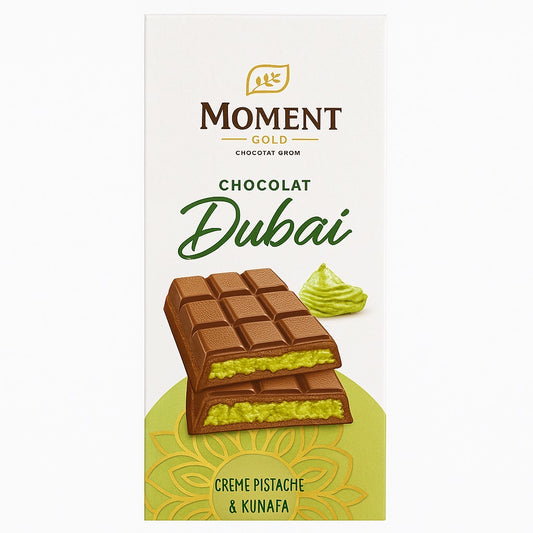Moment – ​​Exceptional Pistachio &amp; Kunefe Chocolate – 150g of Oriental Pleasure