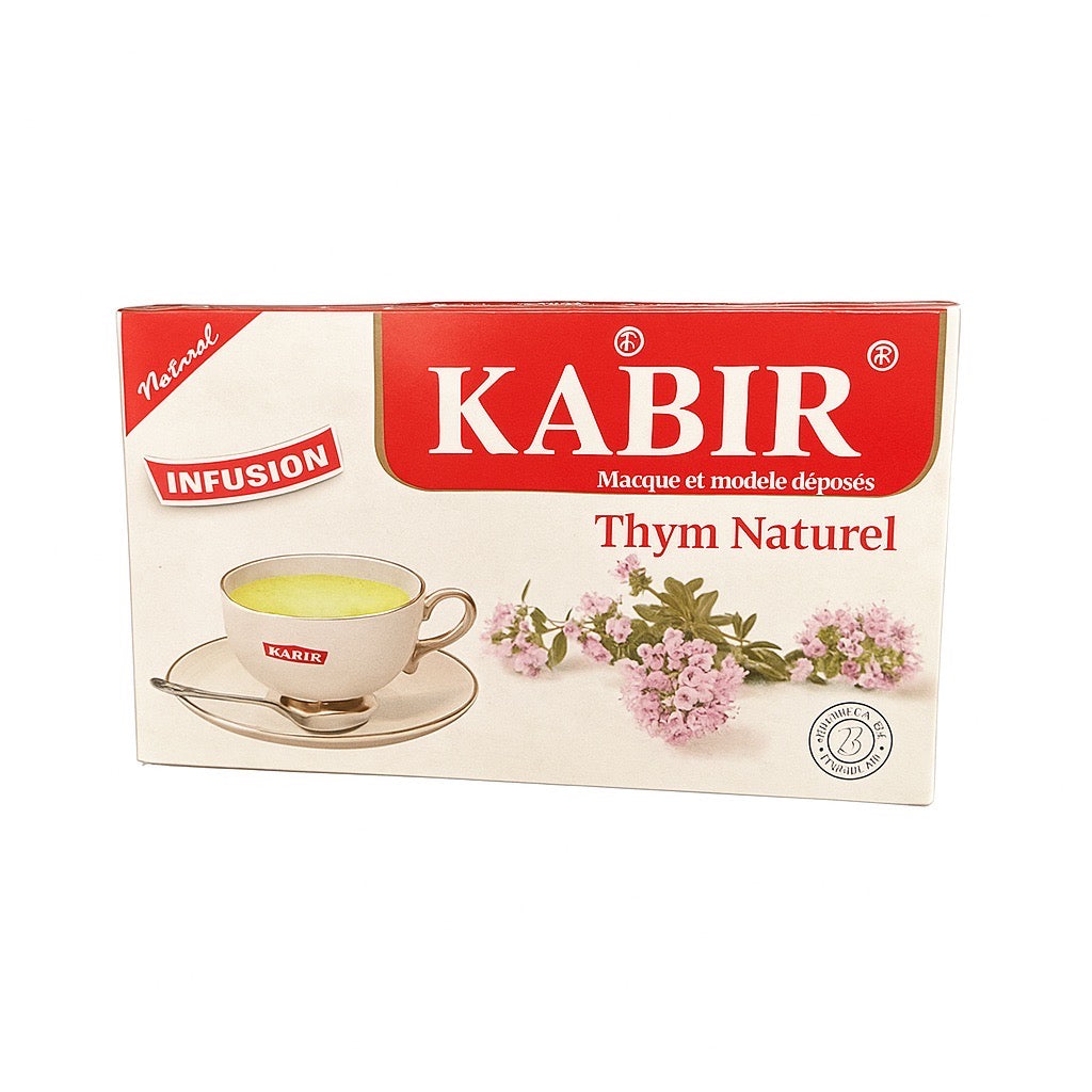 Infusions Kabir naturelles – Menthe, Thym, Verveine, Gingembre Miel, Fenouil
