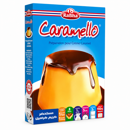 Préparation flan Rabha – Caramel, vanille, coco, fraise ou chocolat – 8 parts
