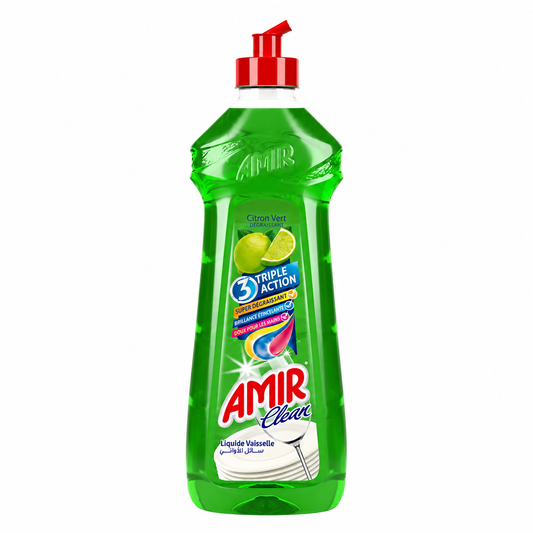 Amir Clean Liquide Vaisselle Citron Vert Triple Action 650 ml