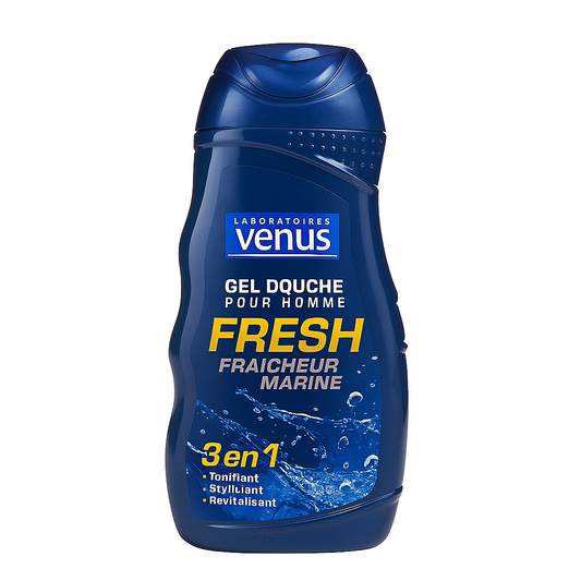 Gel Douche Homme Fraîche Marine 3‑en‑1 250ml Venus